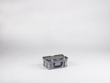 Mala E-line 5L 300x200x135 mm tampa com dobradiças fechos com 1 pega cinza