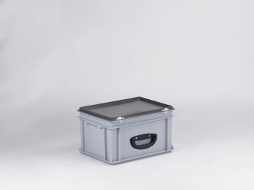 Mala E-line 20 L 400x300x235 mm com 1 pega reforçada, cinza, euronorma