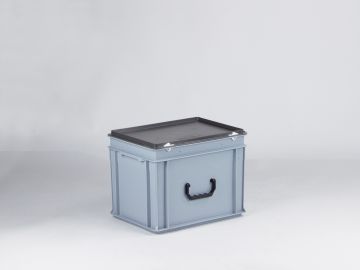 Mala E-line 25 L empilhável 400x300x285 mm cinza