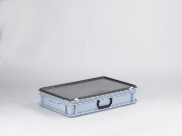 Euroline Caixa-maleta E-line 20 L 600x400x135 mm com 1 pega, PP reciclado
