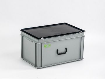 Euroline Mala E-line, 60L com 1 pega PP reciclado cinza-preto