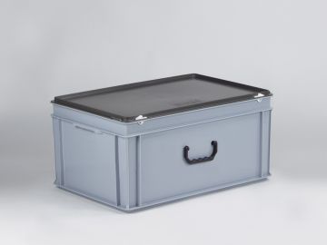 Euroline Caixa-maleta E-line 60L 600x400x340 mm com 1 pega, PP reciclado