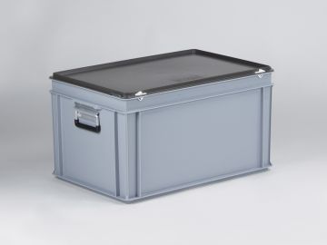 Mala E-line 60 L 600x400x340 mm c 2 pegas, cinza, euronorma