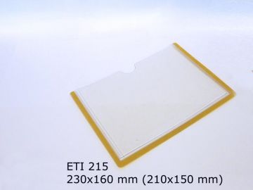 Suporte para etiqueta autocolante 215x155 mm transparente