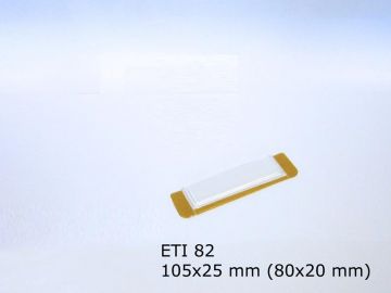 Suporte para etiqueta autocolante 80x20 mm transparente