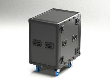 EXO Rack Case 19" 16U, Estrutura Padrão R8800, 574x804x973 mm com rodas