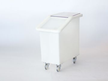 Contentor para ingredientes 65L, 610x370x672 mm, 4 rodas, BRANCO
