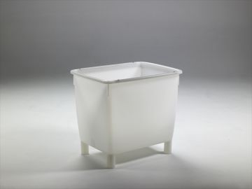 Caixa higiénica 210 litros, 800x600x680 mm, fechada, 4 pés, branco