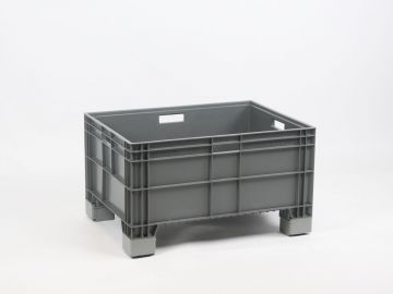 Caixa de grande volume, 800x600x470 mm 140 l. com 4 pés elevados, antracite