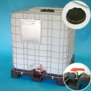 Contentor IBC 1000 litros, aprovação UN 1200 x 1000 x 1170 mm recondicionado