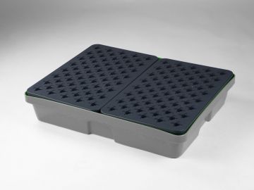 Bacia de retenção 60 litros, 810x640x150 mm com grelha plástica
