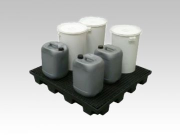 Bacia de retenção 180 L 1280x1230x150 mm c grelha preto