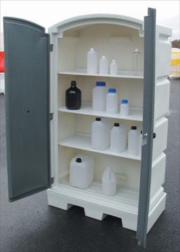 Armário com retenção 990x500x1835 mm, 3 prateleiras inox, branco (por unidade)