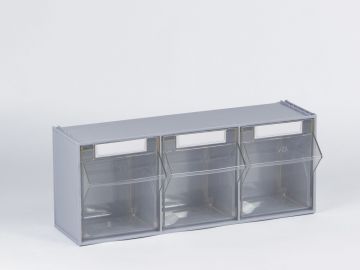Multistore No3, com 3 caixas, 600x214x240 mm cinza claro