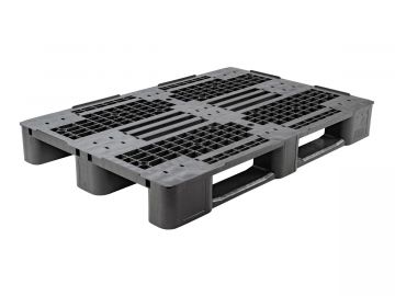 Mepal E-line palete c/3 patins, 1200x800x145 mm preto piso aberto