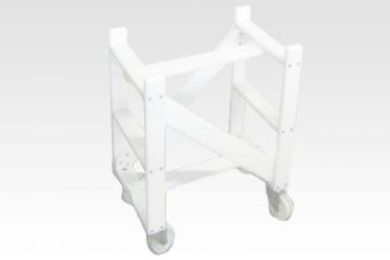 Plastic carrier for mixing bin 100 L XL on 4 inox wheels, colour white (por unidade)