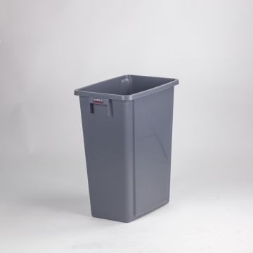 Contentor plástico 460X320X580 mm, 60 L sem tampa, cinza