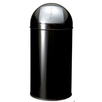 Papeleira PUSH Ø410x760 mm, 40 L preto (por unidade)