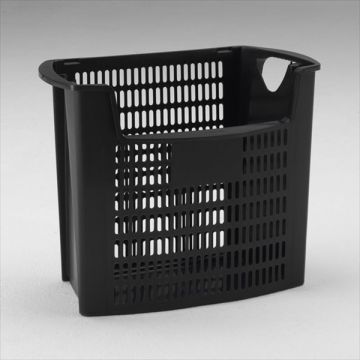 Cesto 32 litros 490x300x385 mm, paredes perfuradas, com abertura preto