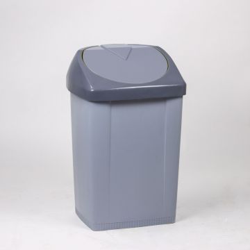Contentor 58 L medidas 430x400x750 mm, cinza/tampa cinza escuro
