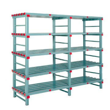 Estante higiénica em plástico 200x60x177 cm, com 5 prateleiras de 60 cm