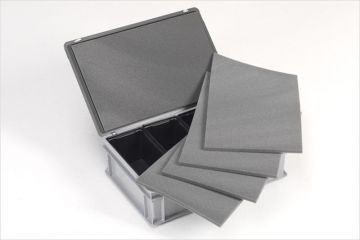 Placa de espuma 255x155x5mm solta, cinza escuro