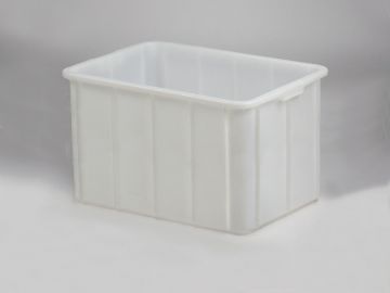 Caixa higiénica empilhável 96 L, 660x450x410 mm branco