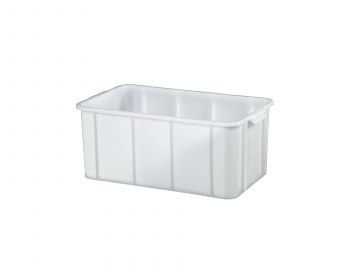 Caixa higiénica empilhável 46L, 625x370x260mm, branco (por unidade)