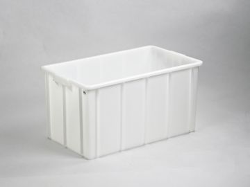 Caixa higiénica empilhável 740x440x400 mm 100L, branco