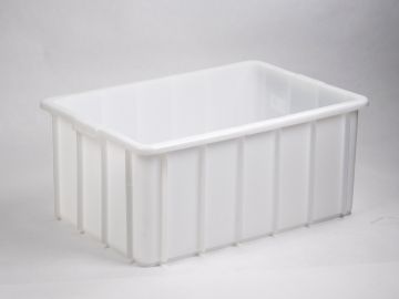 Caixa higiénica empilhável 830x570x355 mm 130L, branco
