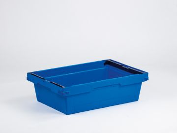 Caixa encaixável c/travessas 600x400x173 mm 29L azul