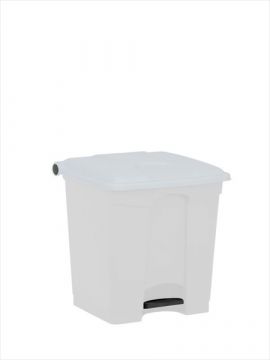 Contentor com pedal 30 L  400x400x435mm, branco c tampa branco (por unidade)