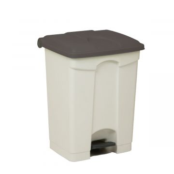 Contentor com pedal 70 L  500x410x670 mm, branco c tampa cinza