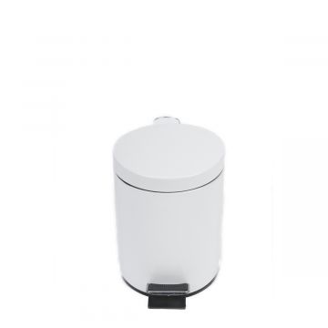 Balde em inox com pedal 5 L ø203x284 mm branco (por unidade)