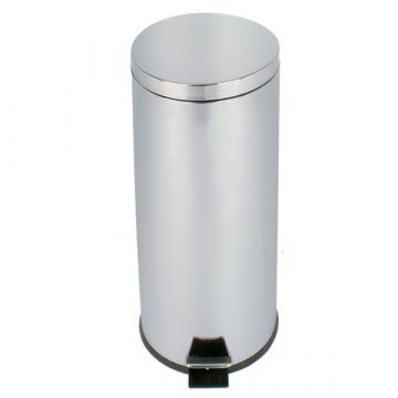 Balde aço inox com pedal, 30 lt, ø292x640 mm (por unidade)