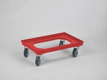 Plataforma rolante 610x410x173 mm, vermelho