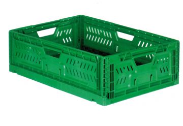 Caixa de agricultura rebatível 36 L 600x400x180 mm verde (por unidade)