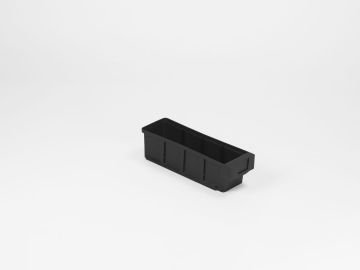 Caixa-gaveta antiestática, 300x93x83 mm para 3 partições, preto