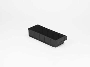 Caixa-gaveta antiestática, 400x152x83 mm para 4 partições, preto