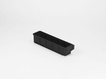 Caixa-gaveta antiestática, 400x93x83 mm no máximo 4 partições, preto (por unidade)