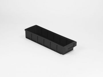 Caixa-gaveta antiestática, 500x152x83 mm no máximo 5 partições, preto