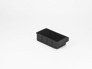 Caixa-gaveta antiestática, 300x93x83 mm no máximo 3 partições, preto