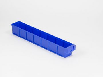 Caixa armazém 600x93x83 mm, máx. 6 separadores, empilhável, azul