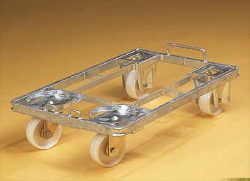 Plataforma aço galv. para caixas WA700 700x500 mm, rodas de borracha