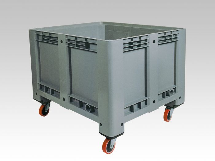 Caixa-palete 610L 1200x1000x885 mm com 4 rodas