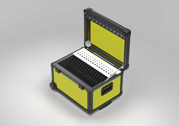 Mala de transporte para carregamento para 16 tablets, amarelo