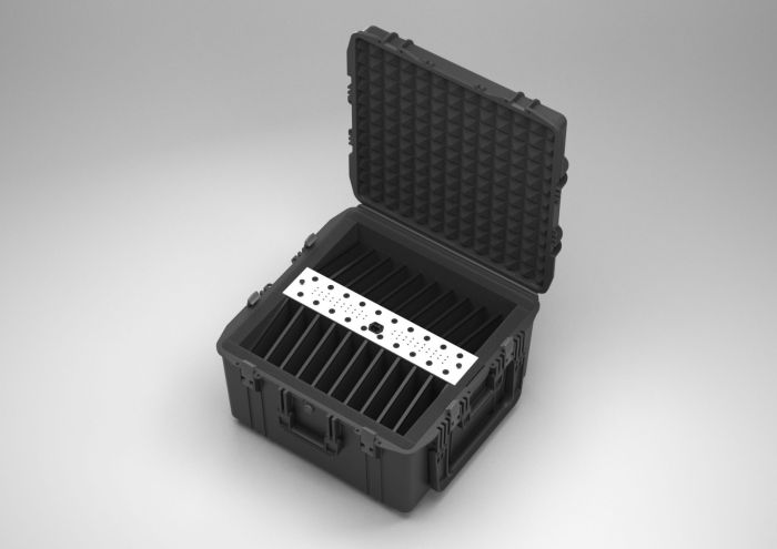 Mala de transporte Carregar e Sincronizar para 10 tablets, 594x473x270 mm