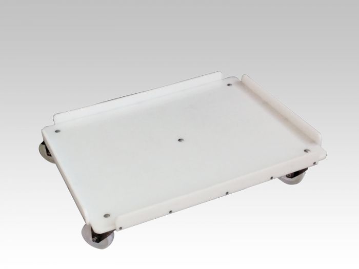 Plataforma rolante 800x600mm branco 5 rodas galvanizadas (por unidade)