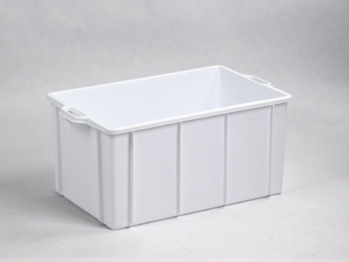Caixa higiénica empilhável 620x400x300 mm 60L, branco