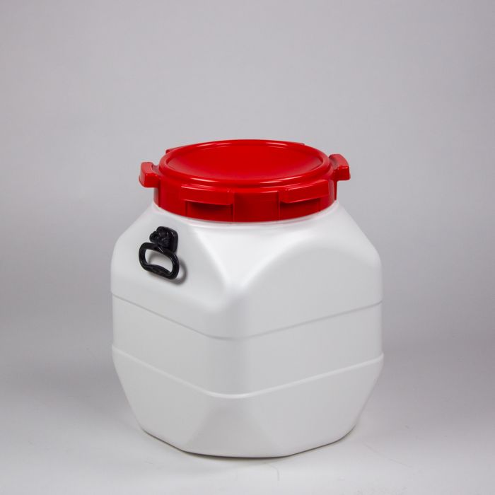 Bidão paredes retas 50 L 380x380x476 mm branco com pegas (por unidade)